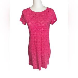 Vineyard Vines Pink on Pink Whale Tail Tee Shirt dress Sz XXS
